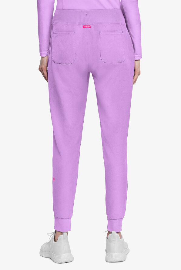 Med Couture Amp Women's 6-Pocket STRETCH Jogger Scrub Pant - Digital Lavendar - 4