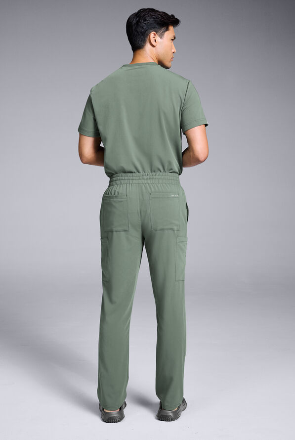 Hypothesis S-R Shift Ready Men’s 1-Pocket Tuck-In Crew Neck Scrub Top - Mineral - 3