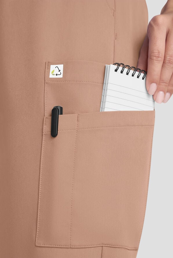 Pantal&oacute;n m&eacute;dico ReSurge Topaz con cord&oacute;n ajustable y 11 bolsillos para mujer - Warm Terrazzo - 5