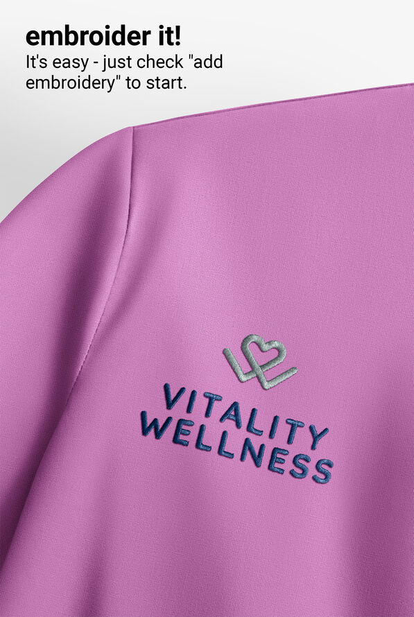 HH Works by Healing Hands Macy Women's 1-Pocket STRETCH Mandarin Collar Tuck In Scrub Top - Meta Mauve - 3