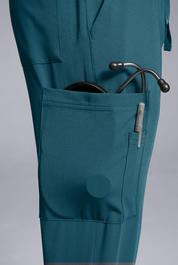 Pantal&oacute;n m&eacute;dico Hypothesis S-R Shift Ready estilo jogger con 8 bolsillos para hombre - Caribbean Blue - 4