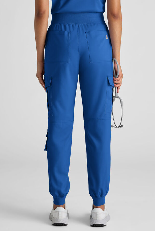 Pantalón médico Butter-Soft STRETCH FLXTEK+ estilo cargo jogger con 8 bolsillos para mujer - Royal - 7