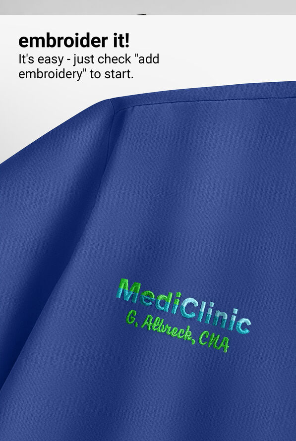 WhisperLite LYRA Women's 2-Pocket STRETCH 3/4" Sleeve Scrub Top - Galaxy - 7