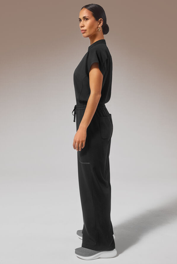Hypothesis Duo Base Women's 6-Pocket Wide Leg Jumpsuit - Jet Black - 4