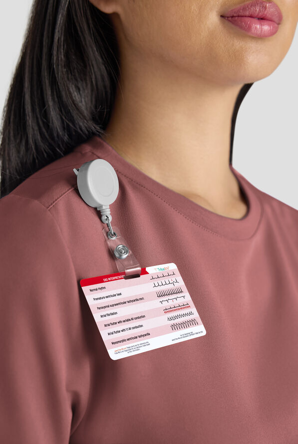 ReSurge Citrine Women's 1-Pocket Crew Neck Tuck In / Wear Out Scrub Top - Soft Chestnut - 5