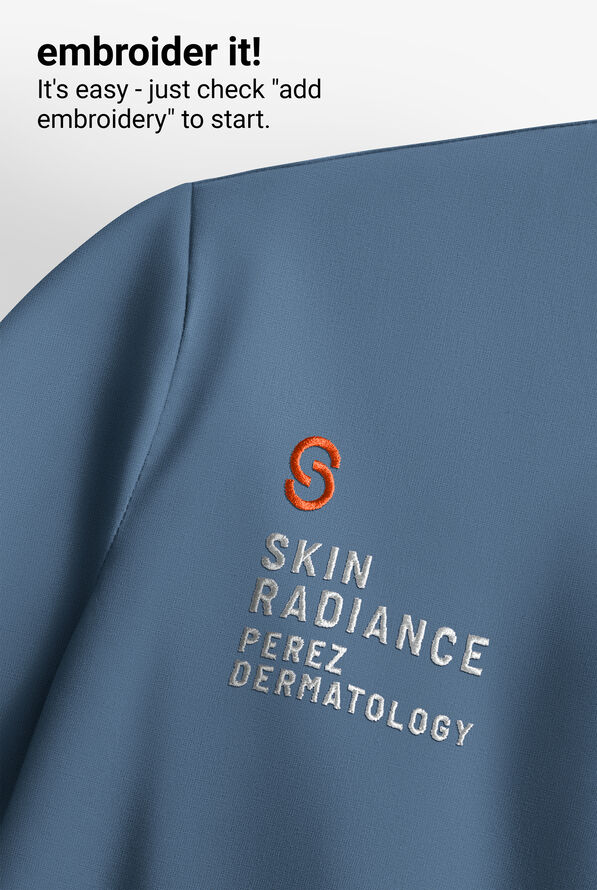 Dickies Forge Women's 2-Pocket Tuck-In V-Neck Scrub Top - Vintage Blue - 5