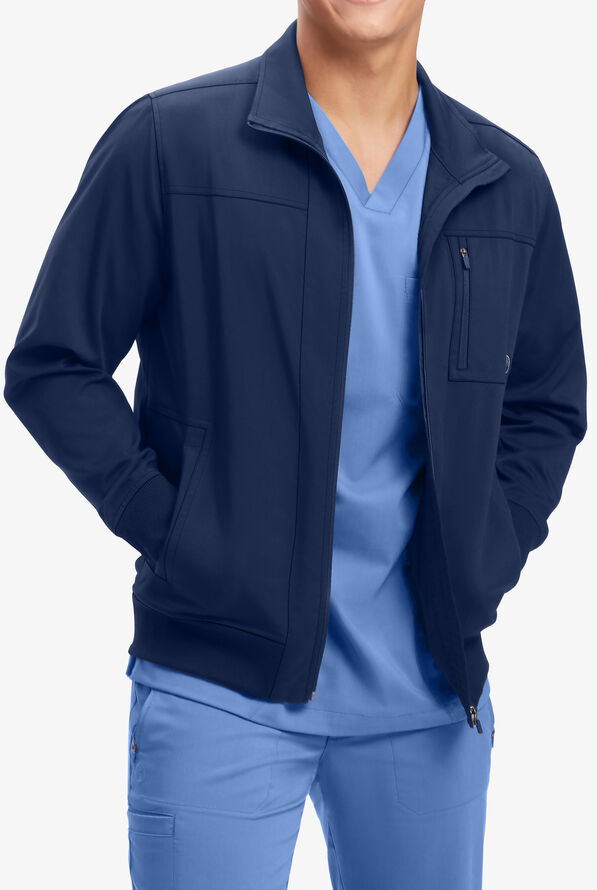 Chaqueta médica Healing Hands Scrubs Purple Label Jonathan estilo aviadora con 6 bolsillos para hombre - Navy - 1