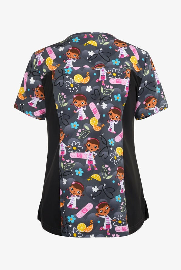 Tooniforms Disney's Sweet McStuffins Women's 2-Pocket STRETCH V