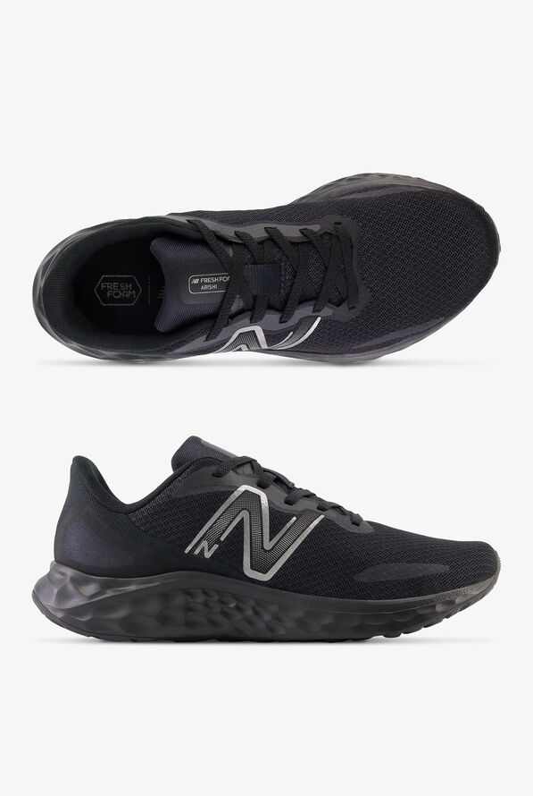 New Balance Women's Arishi V4 Slip Resistant Black Metallic Athletic Lace Up Shoes - null - 1