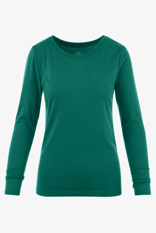 Healing Hands Melissa Women's STRETCH Long Sleeve Knit Underscrub - Hunter - 1