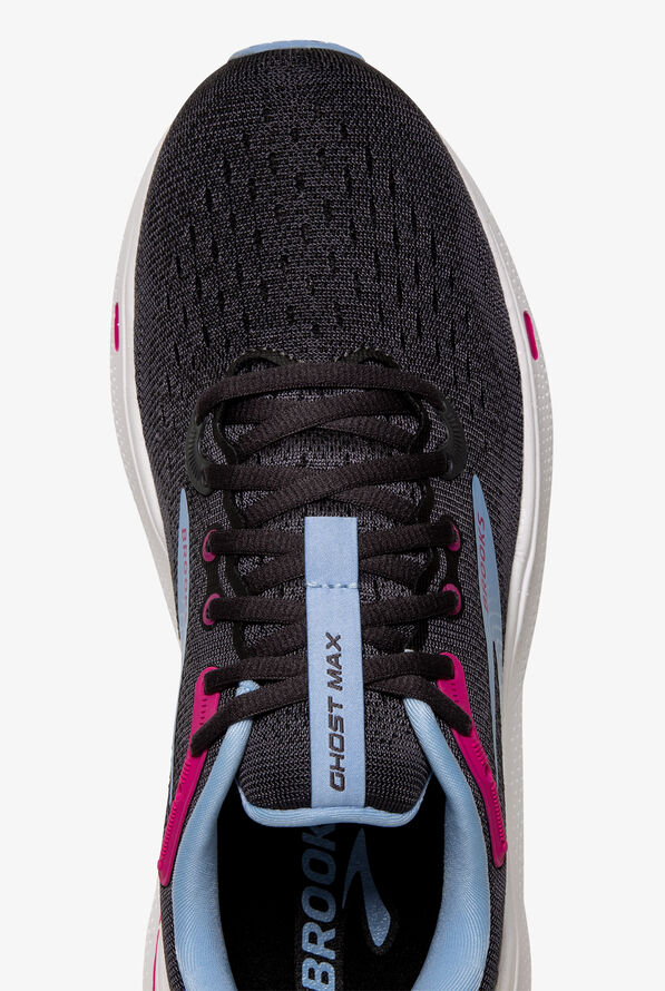 Brooks Women's Ghost Max Ebony/Open Air/Lilac Rose Athletic Lace Up Nursing Shoes - null - 2