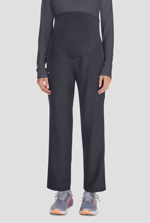 Cherokee Workwear Originals Ultra Women's 3-Pocket STRETCH Maternity Scrub Pants - Pewter - 1