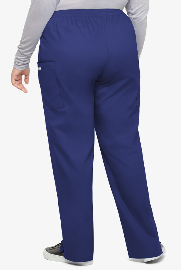 Butter-Soft STRETCH Women's 3-Pocket Plus Size Pull On Scrub Pants - Galaxy - 2