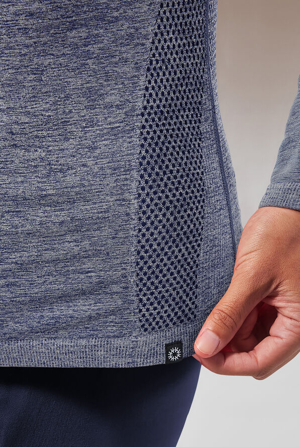 Camiseta médica Hypothesis Inner K Contour con mangas largas y cuello redondo para mujer - Navy - 6