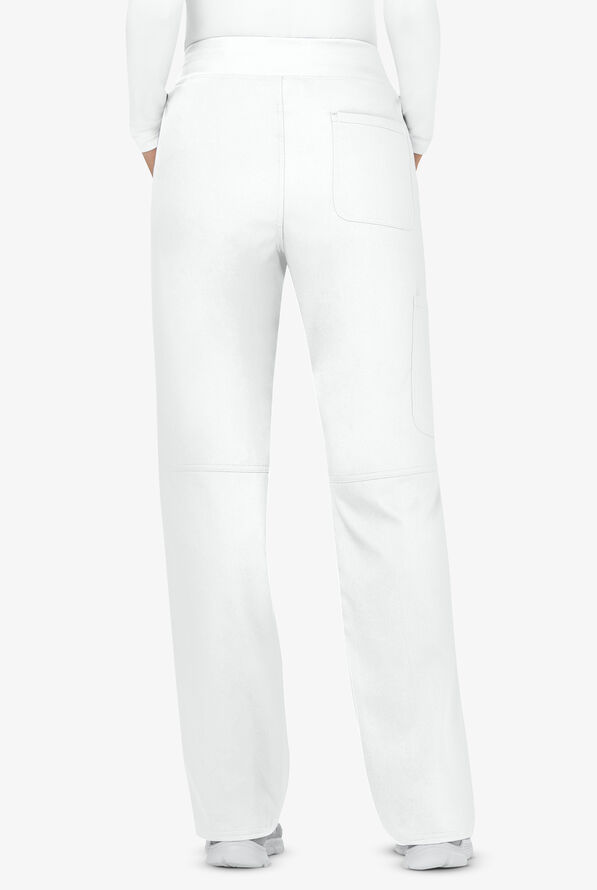 Cherokee Workwear Revolution Women's 4-Pocket STRETCH Pull-On Cargo Scrub Pants - White - 3