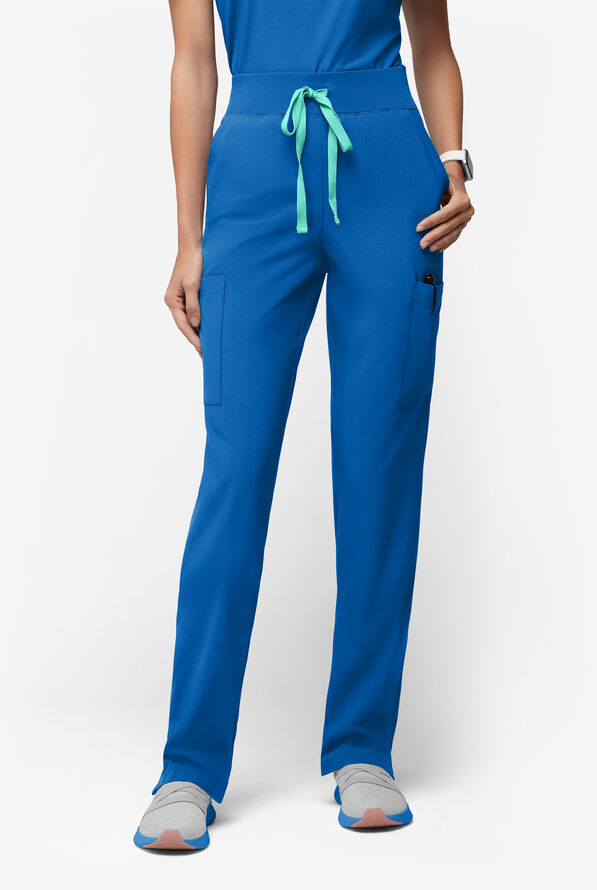 Pantalón médico Easy STRETCH Ecogrid Arista con piernas rectas y 7 bolsillos para mujer - Royal - 1