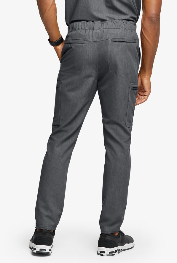 Pantal&oacute;n m&eacute;dico Movement by Butter-Soft STRETCH estilo cargo con 8 bolsillos para hombre - Charcoal Heather - 4