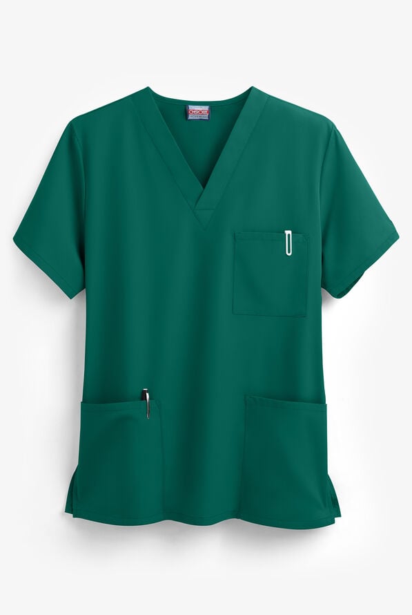 Blusa m&eacute;dica unisex Cherokee Workwear con 3 bolsillos y cuello en V - Hunter - 1