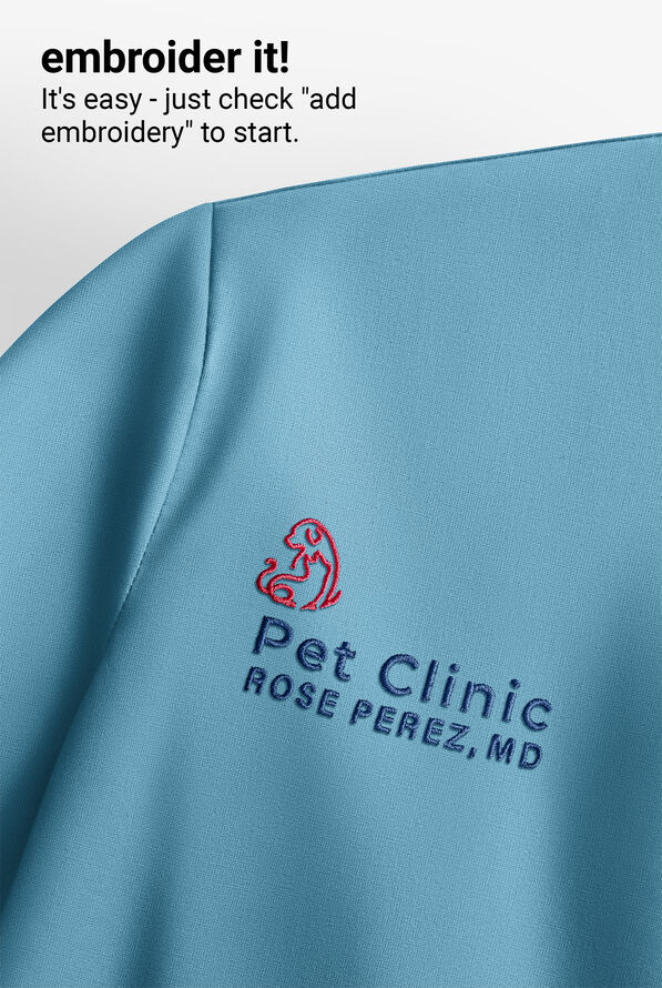 Healing Hands Purple Label Journey Women's 2-Pocket STRETCH Dolman Sleeve Mandarin Collar Scrub Top - Spectra Blue - 7