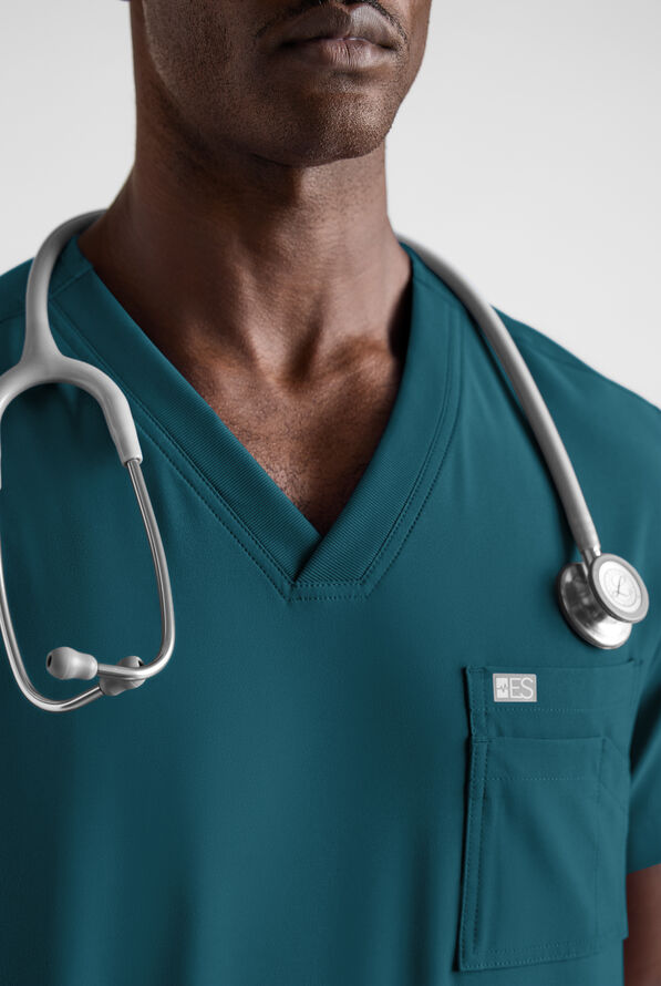 Easy STRETCH Men's Scrub Set - Caribbean Blue - 4