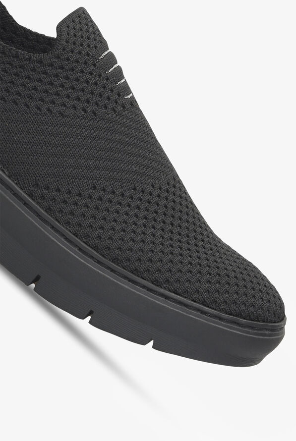 Nurse Mates Women's Adela II Black Woven Slip On Nursing Shoes - Black - 3