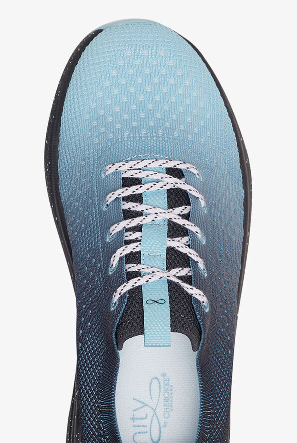 Infinity Women's Everon Knit Steel Blue/Black Speckle Athletic Lace Up Nursing Shoes - null - 2