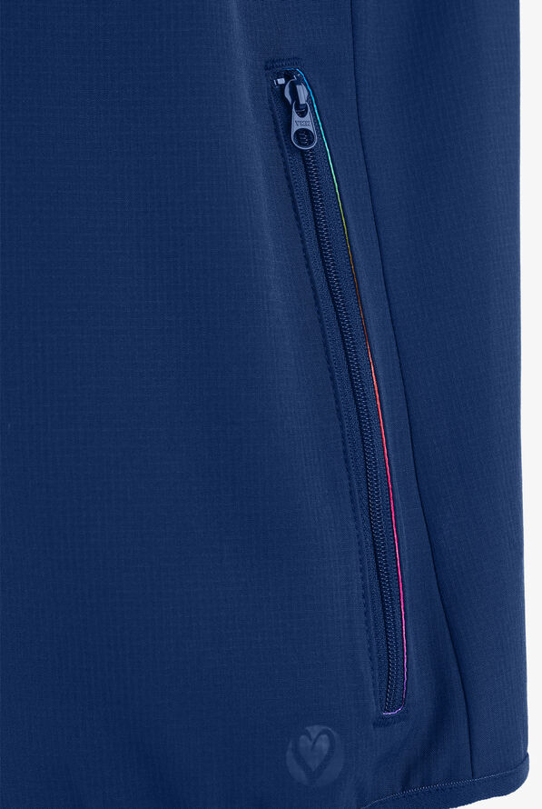 Heartsoul Good Vibes Zip Front Packable Scrub Jacket,Scrub jackets