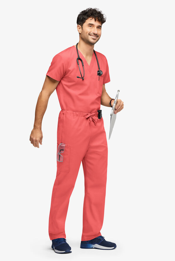 UA Best Buy Scrubs Unisex Scrub Set - Melon - 2