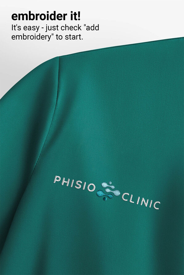 Blusa m&eacute;dica Healing Hands Quest STRETCH con cuello con cremallera y 1 bolsillo para mujer - Hunter - 5