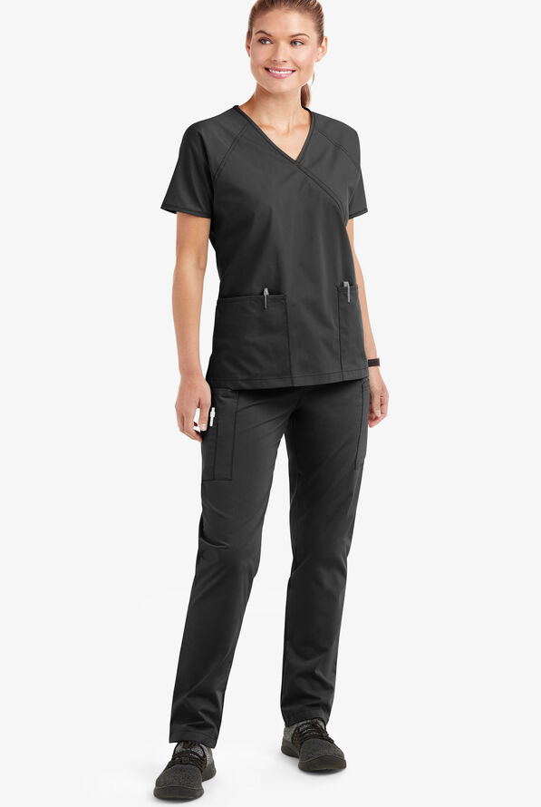 Strictly Scrubs Women's Classic Scrub Set - Black - 2