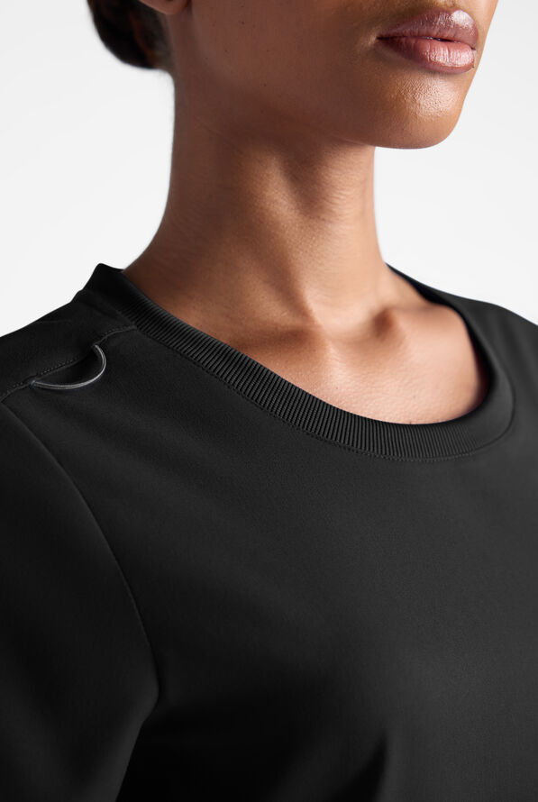 Blusa m&eacute;dica Grey's Anatomy by Barco Emerge STRETCH con cuello redondo y 1 bolsillo para mujer - Black - 5