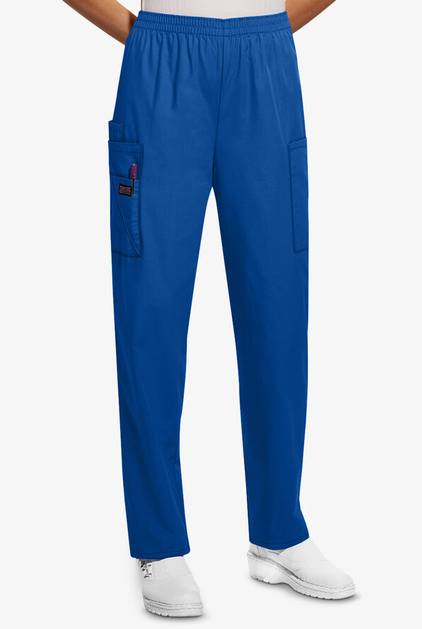 Cherokee Workwear Women's 4-Pocket Elastic Waist Utility Scrub Pants - Tall - Galaxy - 1