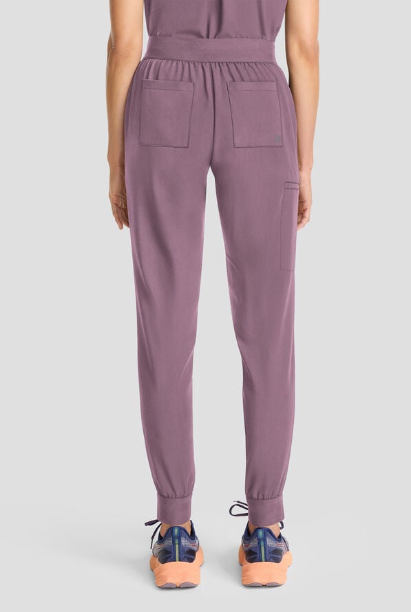 Healing Hands Quest Women's 5-Pocket STRETCH Drawstring Jogger Scrub Pant - Elderberry - 4