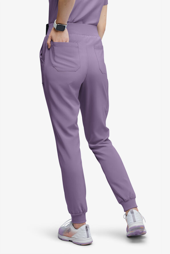 Easy STRETCH Olivia Women's 7-Pocket Slim Leg Jogger Scrub Pants - PURPLE DUSK - 4