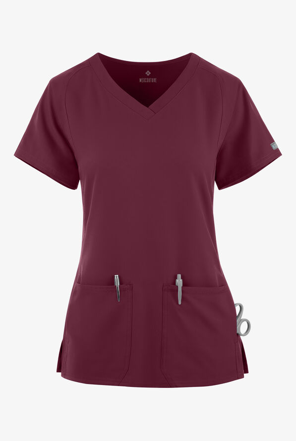 Med Couture Insight Side Pocket VNeck Scrub Top, Medical Scrubs