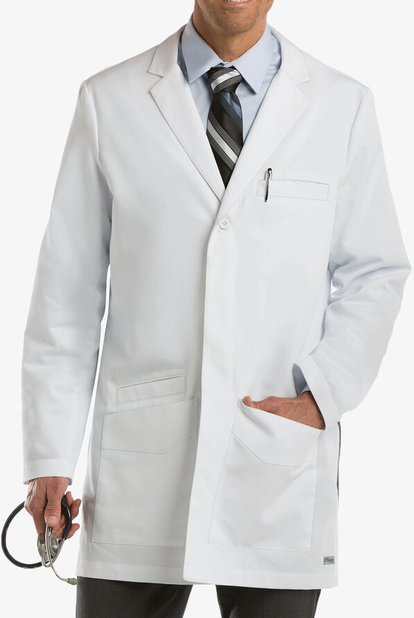 Bata de laboratorio Grey's Anatomy con 6 bolsillos para hombre  - White - 2