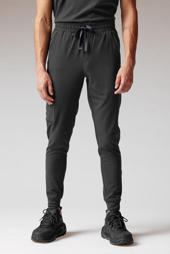 Pantalón médico Hypothesis Tactical estilo jogger con piernas delgadas y 9 bolsillos para hombre - Jet Black - 1