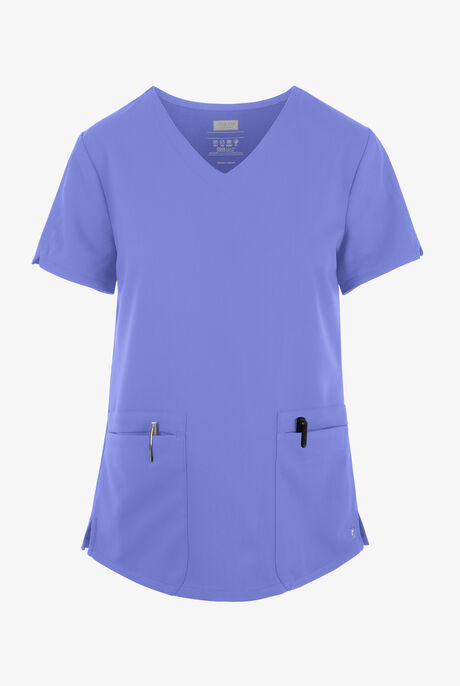 Cherokee Atmos Women's 2-Pocket STRETCH Coolmax V-Neck Scrub Top