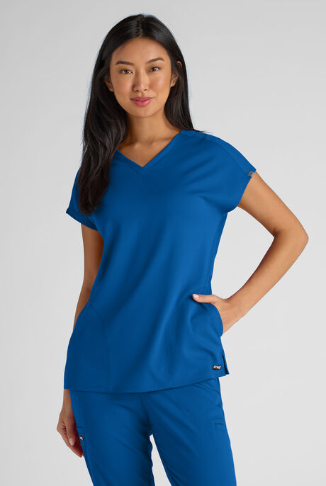 Grey's Anatomy by Barco Emerge Brylyn Women's 2-Pocket STRETCH Dolman Sleeve V-Neck Scrub Top