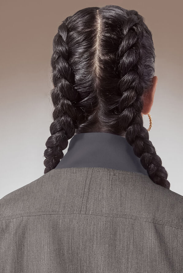 Hypothesis Base Women's 3-Pocket Relaxed Fit Zip Front Scrub Jacket - Graphite - 5