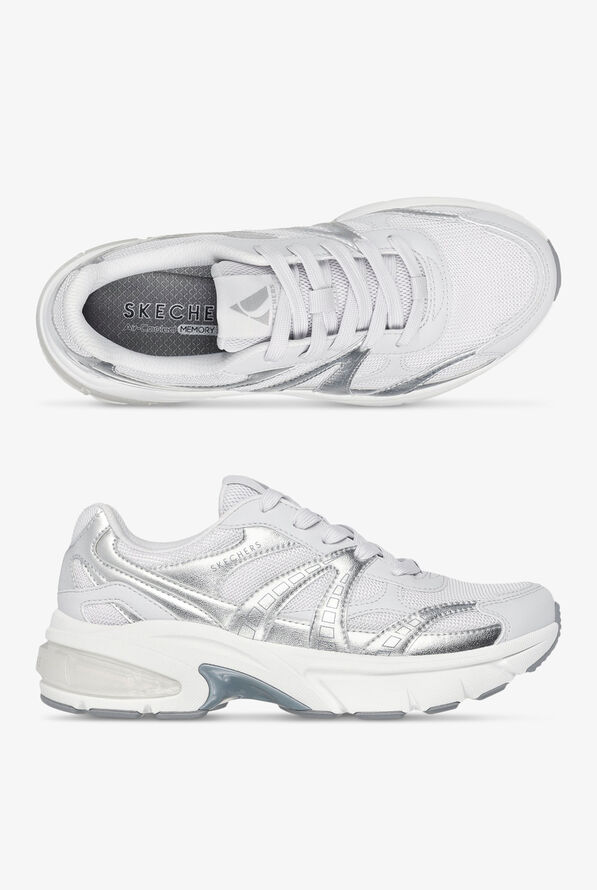 Skechers Street Shadow Stellar 90 Grey Athletic Lace Up Shoes - null - 1