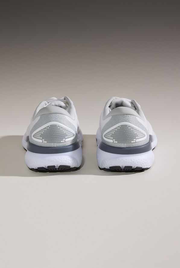 Brooks Women's Ghost 16 White/Oyster/Lava Athletic Lace Up Nursing Shoes - null - 4