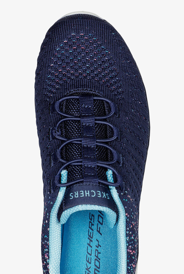 Skechers Sport Women's Virtue Navy/Blue/Pink Athletic Slip On Shoes - null - 2