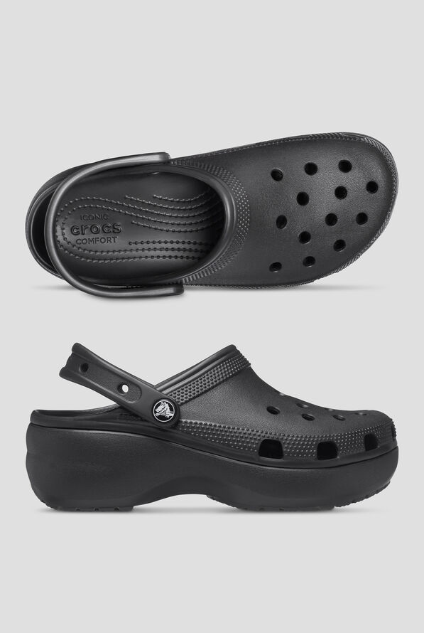 Crocs™ Women's Black Classic Platform Clog - Black - 1