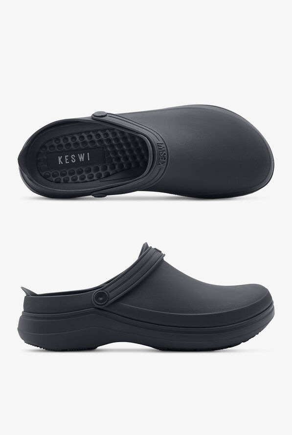 KESWI Men's Extra Comfort Classic Backless Clog - Black - 1