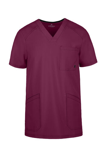 Camisa m&eacute;dica Cherokee Infinity con 2 bolsillos y paneles laterales de tejido para hombre 