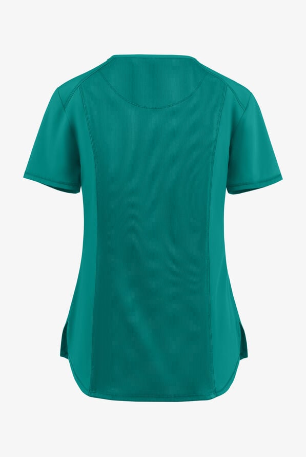 Blusa m&eacute;dica Cherokee Infinity con cuello en V y 1 bolsillo para mujer - Teal - 2