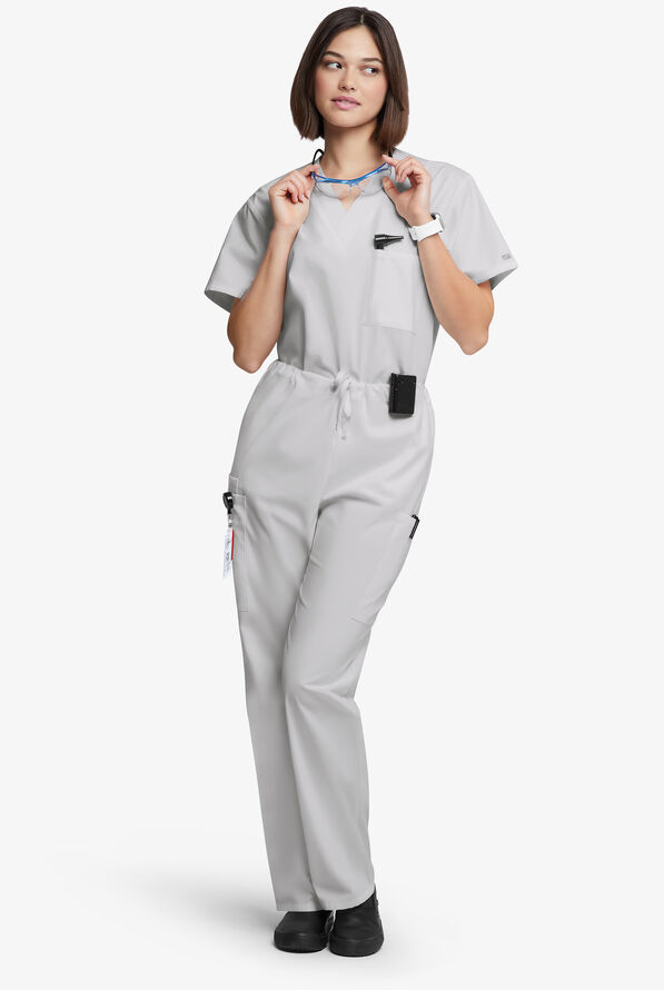 Pantal&oacute;n m&eacute;dico unisex Butter-Soft Originals con piernas rectas holgadas y 4 bolsillos - Silver - 4