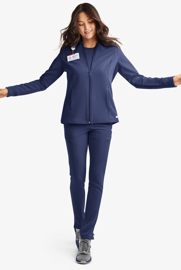 Butter-Soft Women's 7-Pocket Skinny Leg Scrub Pants **Slightly IRREGULAR** - Navy - 5