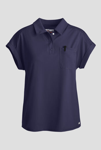 Grey's Anatomy by Barco Knit STRETCH Renew Women's 1-Pocket Dolman Sleeve Polo Scrub Top